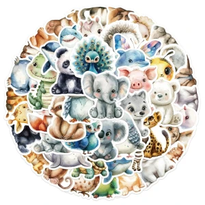 NWL11 Naklejki STICKER BOMB WLEPY wlepki ZWIERZĄTKA ZWIERZAKI KRESKÓWKA 50szt