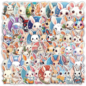 NWL02 Naklejki STICKER BOMB WLEPY wlepki KRÓLIK KRÓLICZEK ZAJĄCZEK 50szt