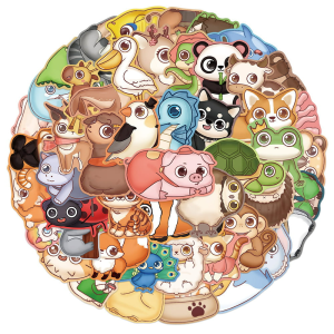 NWL09 Naklejki STICKER BOMB WLEPY wlepki ZWIERZĘTA ZWIERZAKI OCZKA 50szt