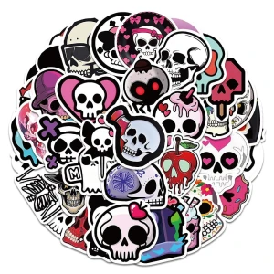 NWL27 Naklejki STICKER BOMB WLEPY wlepki CZASZKA STRACH DUCH 52szt