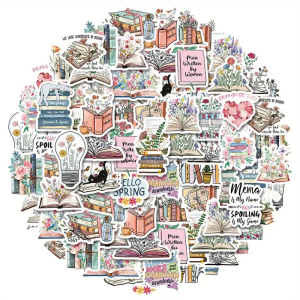 W161 Naklejki STICKER BOMB WLEPY wlepki BOOKS książki czytanie 30szt pudełeczko