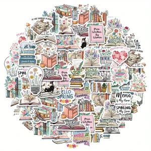 W161 Naklejki STICKER BOMB WLEPY wlepki BOOKS książki czytanie 30szt pudełeczko