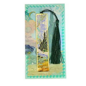 ZAK5 Zakładka do książki metalowa frędzel Van Gogh WŁOSKI CYPRYS