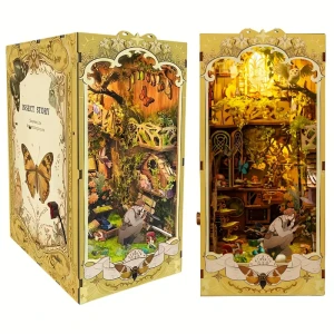 Book nook miniaturowy domek DIY BAJKOWY ŚWIAT BADACZ NATURY