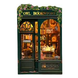 Book nook miniaturowy domek DIY TAJEMNICZA KSIĘGARNIA SOWY 
