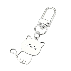 Brelok breloczek KOTEK STAL Szlachetna karabinek do kluczy torebki ozdoba