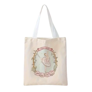 TR1 Torba zakupowa shopper SHOPPERKA TOTE na ramię BALET COQUETTE baletnica