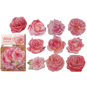 W164 Naklejki STICKER WLEPY PRZEZROCZYSTE RÓŻE ROSE RÓŻA żywica żywicy 20szt