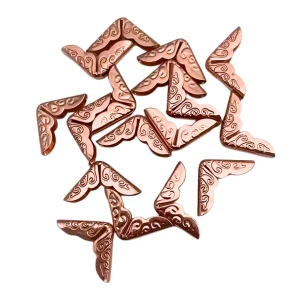 NM3 Narożniki narożnik ozdobny ochraniacz metalowy książki 12szt ROSE GOLD