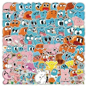 W168 Naklejki STICKER BOMB WLEPY wlepki laminowane duże ŚWIAT GUMBALLA 100szt
