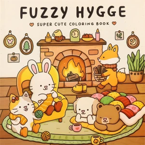 KCW11 Książka kolorowanka FUZZY HYGGE Vivi Tinta oryginalna z Tiktoka