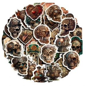 NWL30 Naklejki STICKER BOMB WLEPY wlepki czaszka gotyk steampunk horror 50szt
