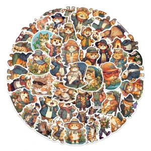 NWL05 Naklejki STICKER BOMB WLEPY wlepki kotek kotki KOT koty kreskówka 50szt