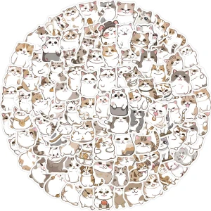 NWL01 Naklejki STICKER BOMB WLEPY wlepki zabawne koty kotki kreskówka 100szt