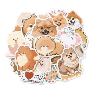 NWL17 Naklejki STICKER BOMB WLEPY wlepki zabawne pies piesek POMERANIAN 50szt