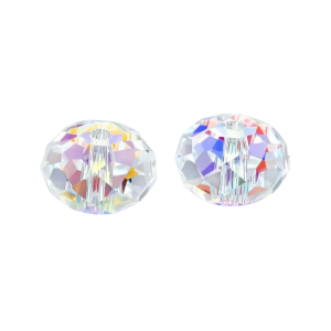 KSZ8 Koraliki szklane RONDELLE OPONKA OPONKI 4mm kryształowe AB 30szt