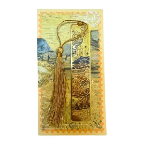 ZAK16 Zakładka do książki metalowa frędzel Van Gogh SŁONECZNY DZIEŃ 