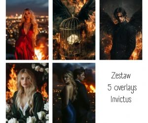Zestaw 5x OVERLAYS wstawka ozdobna ilustracja do książki INVICTUS