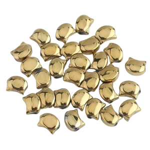 KSZ10 Piękne koraliki szklane KOTEK KOT kotki 10szt złote