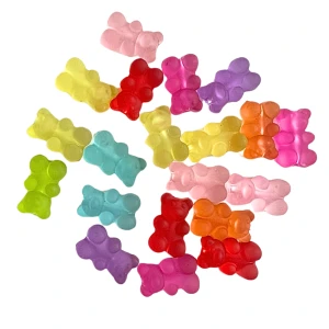 KAM2 Koraliki akrylowe MIŚ MISIE MIŚKI 18mm MIX kolorowe szronione 20szt