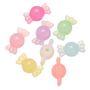 KOK24 Koraliki akrylowe z żywicy CUKIERKI CANDY 16mm mix kolorów 30szt