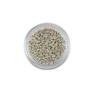 ROK558 Koraliki rocaille japońskie szklane powlekane srebrne AB 2mm 450szt kulki