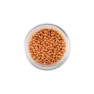 ROK182 Koraliki rocaille japońskie szklane powlekane złote rose 2mm 450szt kulki