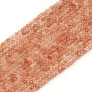 KN56 Kamień SUN STONE SŁONECZNY koraliki kula fasetowane 2,5-3mm 10szt naturalny