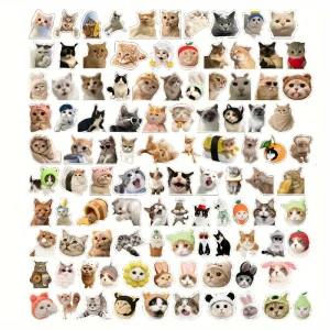 W191 Naklejki STICKER BOMB WLEPY wlepki ZABAWNE KOTY MEMY kotek 100szt. 