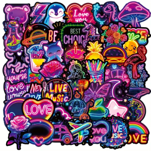 W192 Naklejki STICKER BOMB WLEPY wlepki NEON MIKS KAWAII 50szt. 