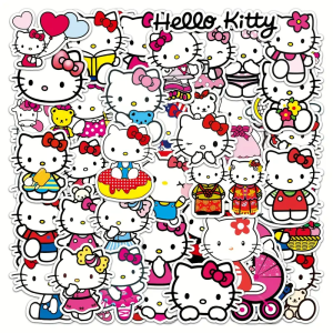 W193 Naklejki STICKER BOMB WLEPY wlepki papierowe HELLO KITTY 50szt