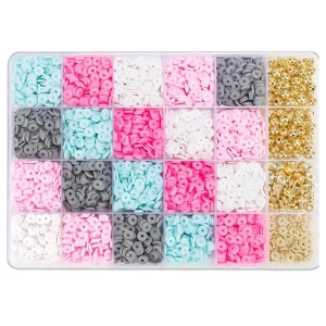 KLZ33 Zestaw BOHO koraliki boho fimo katsuki krążki bransoletek surfer 