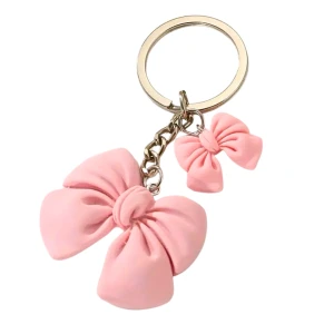 BRE01 Brelok breloczek KOKARDKA KOKARDKI Coquette pink różowy kółko