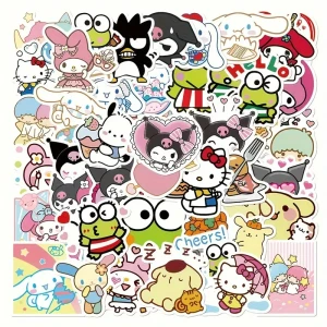 W195 Naklejki STICKER BOMB WLEPY wlepki papierowe MIKS KUROMI 50szt