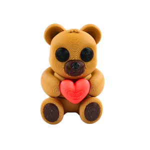 FD7 Figurka 3d drukowana fidget MIŚ MISIU z sercem SERDUSZKO