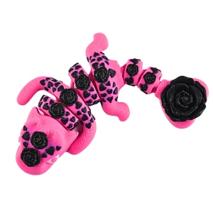 FD8 Figurka 3d drukowana fidget SMOK różany RÓŻA CZARNA