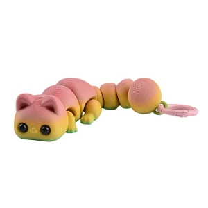 FD10 Brelok Figurka 3d drukowana fidget KOT KOTEK RAINBOW 