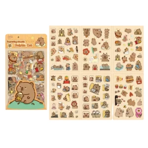 W197 Naklejki STICKER BOMB WLEPY wlepki KAPIBARA WEALTH 6 ark.