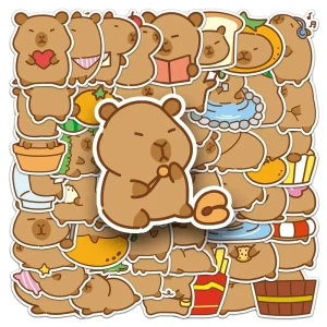 W202 Naklejki STICKER BOMB WLEPY wlepki KAPIBARA Capybara 50szt.