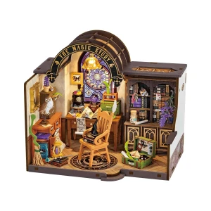 DG166 Book nook miniaturowy domek DIY Rolife Magiczne studio SOWA puzzle 3d