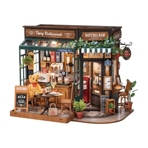 DG167 Book nook miniaturowy domek DIY Rolife RESTAURACJA puzzle 3d