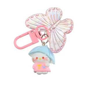 BR13 Brelok breloczek HELLO KITTY MOTYL zawieszka parasolka 