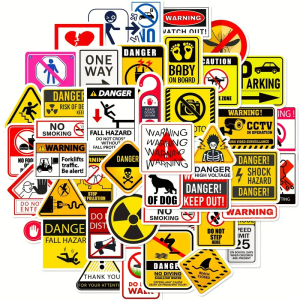 W206 Naklejki STICKER BOMB WLEPY wlepki ZABAWNE OSTRZEGAWCZE DANGER 