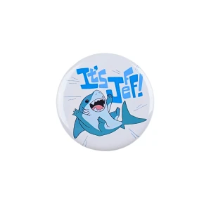 PRZ2 Przypinka button badzik It's Jeff the land shark 32mm M