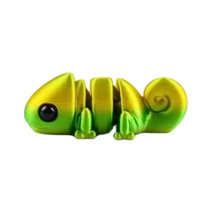 FD29 Figurka 3d drukowana fidget KAMELEON cieniowany zielony