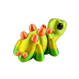 FD33 Figurka 3d drukowana fidget DINOZAUR STEGOZAUR cieniowana zielona