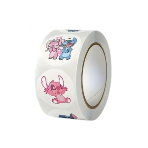 ROL13 Naklejki STICKER rolka STITCH kreskówka 500szt. kółka