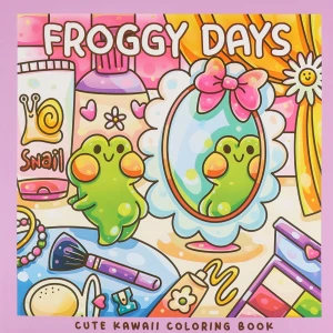 KCW14 Książka kolorowanka FROGGY DAYS CUTE KAWAII COLORING BOOK z Tiktoka