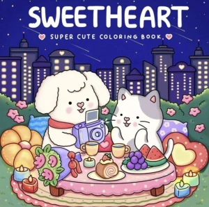 KCW15 Książka kolorowanka SWEET HEART CUTE COLORING BOOK z Tiktoka
