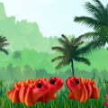 Figurka 3d drukowana dinozaur ombre czerwona